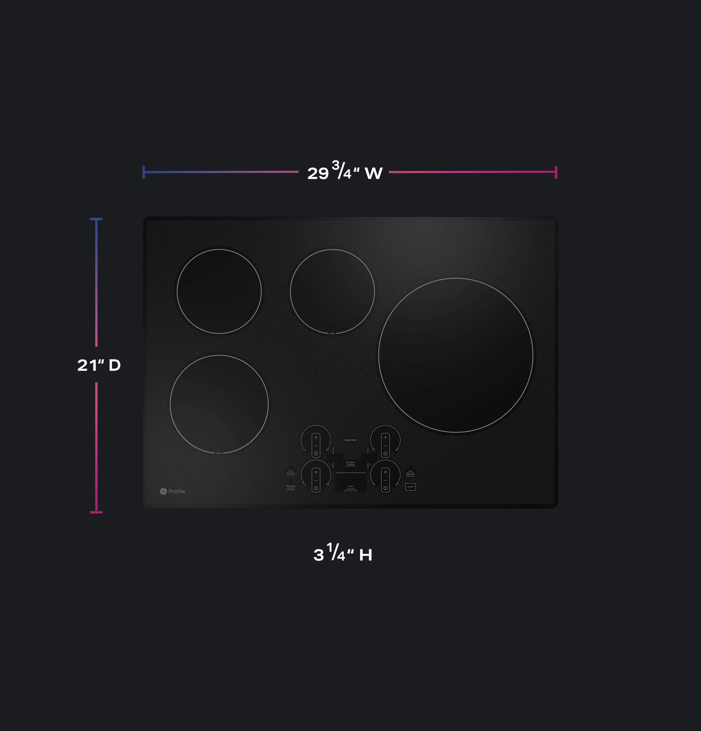 Ge Appliances PHP7030DTBB Ge Profile&#8482; 30" Built-In Touch Control Induction Cooktop
