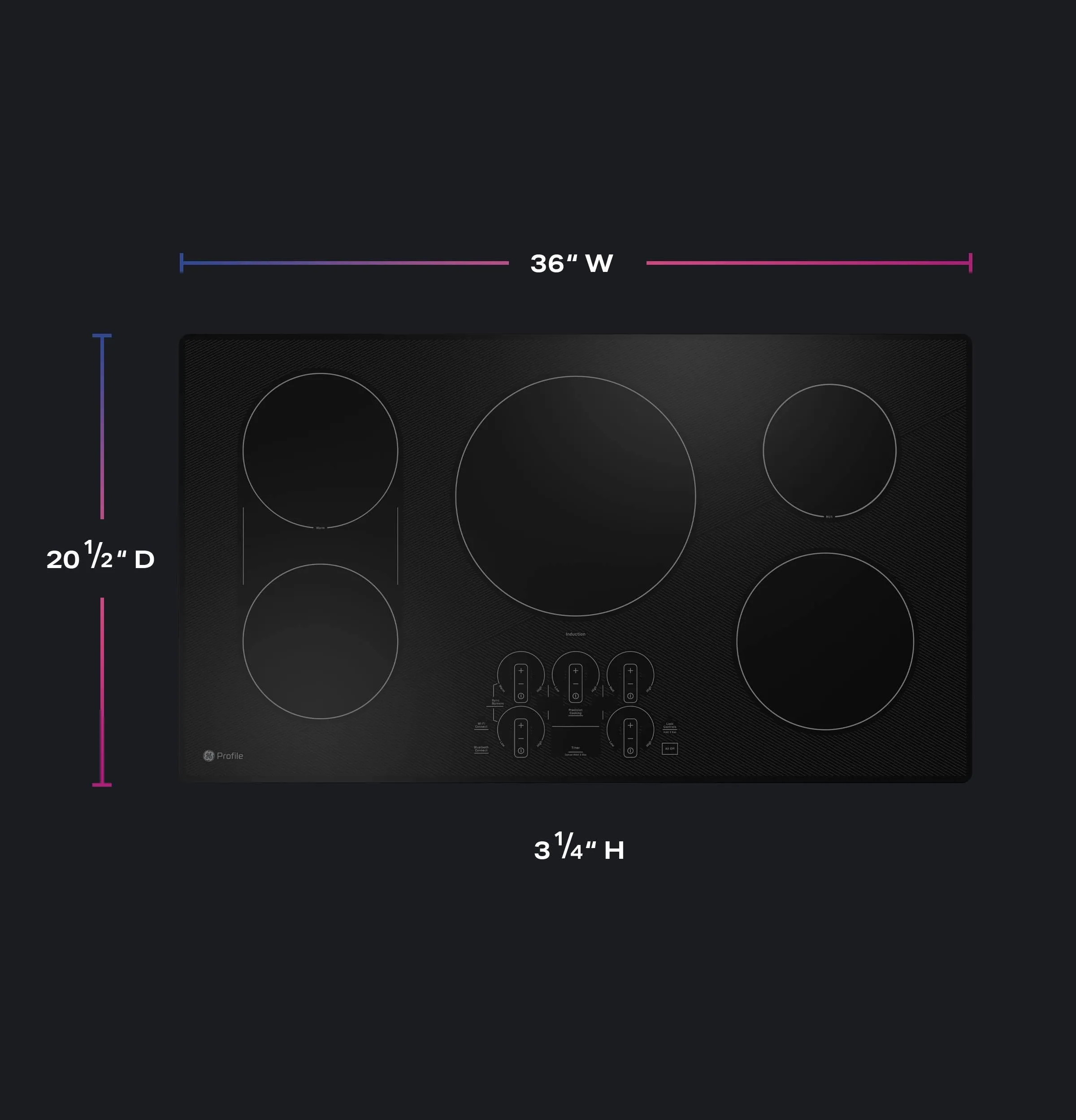 Ge Appliances PHP9036STSS Ge Profile&#8482; 36" Built-In Touch Control Induction Cooktop