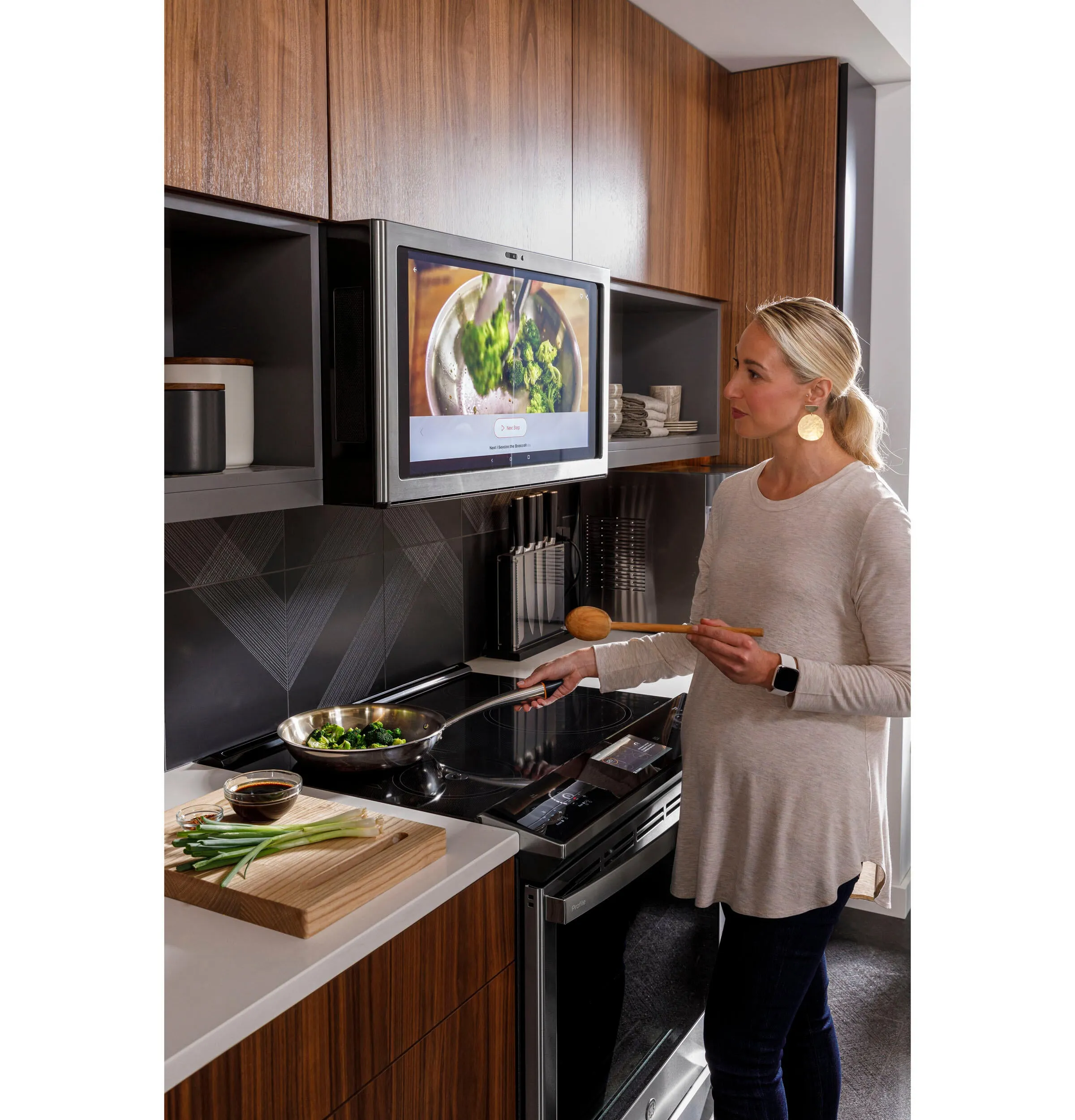 Ge Appliances PHS930BPTS Ge Profile&#8482; 30" Smart Slide-In Front-Control Induction And Convection Range With No Preheat Air Fry