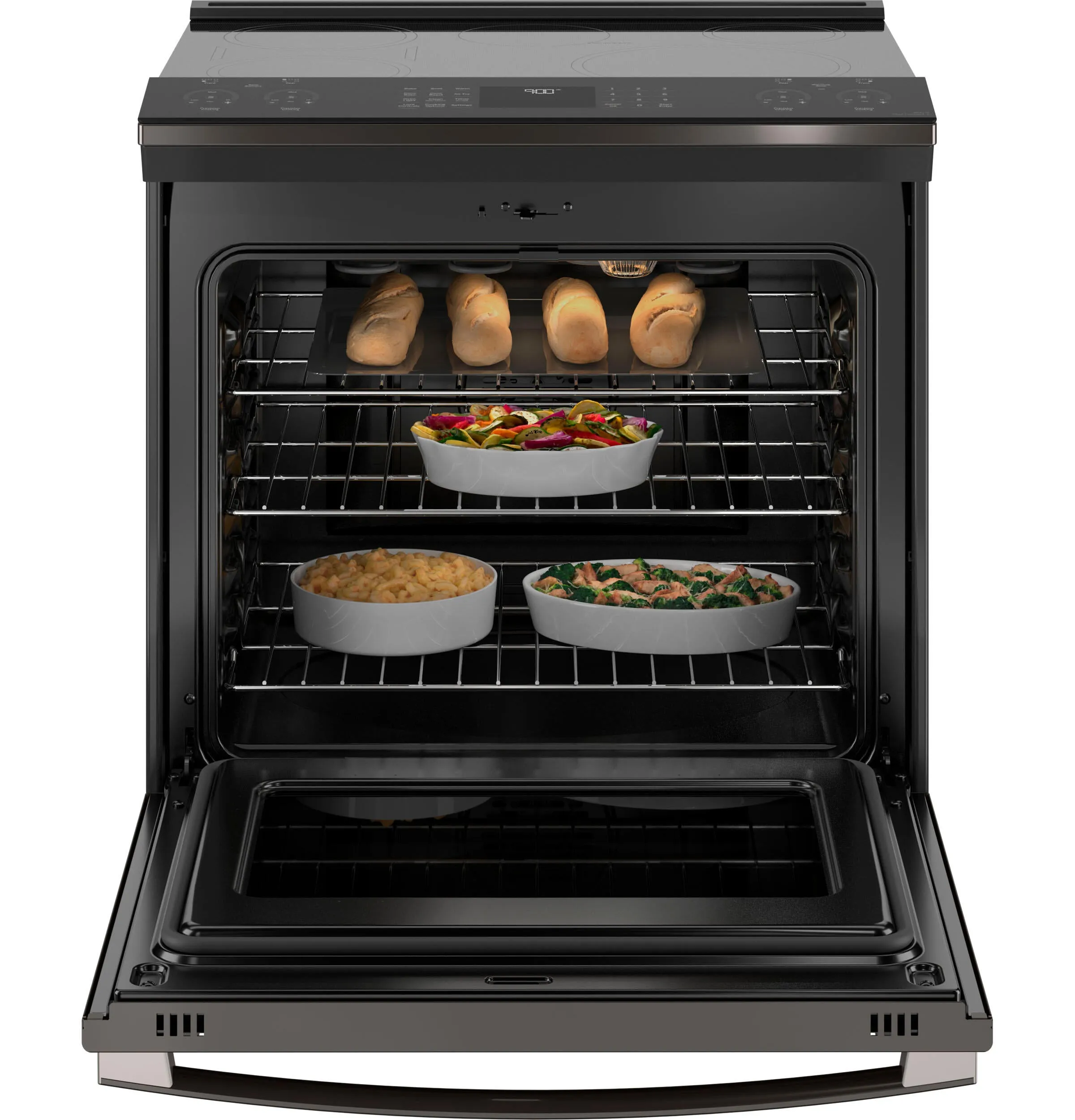 Ge Appliances PHS930BPTS Ge Profile&#8482; 30" Smart Slide-In Front-Control Induction And Convection Range With No Preheat Air Fry