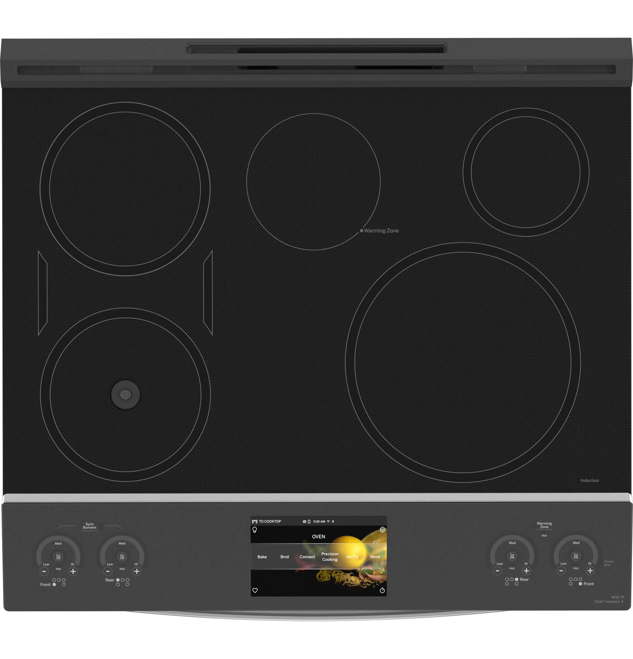 Ge Appliances PHS93XYPFS Ge Profile&#8482; 30" Smart Slide-In Front-Control Induction Fingerprint Resistant Range With In Oven Camera