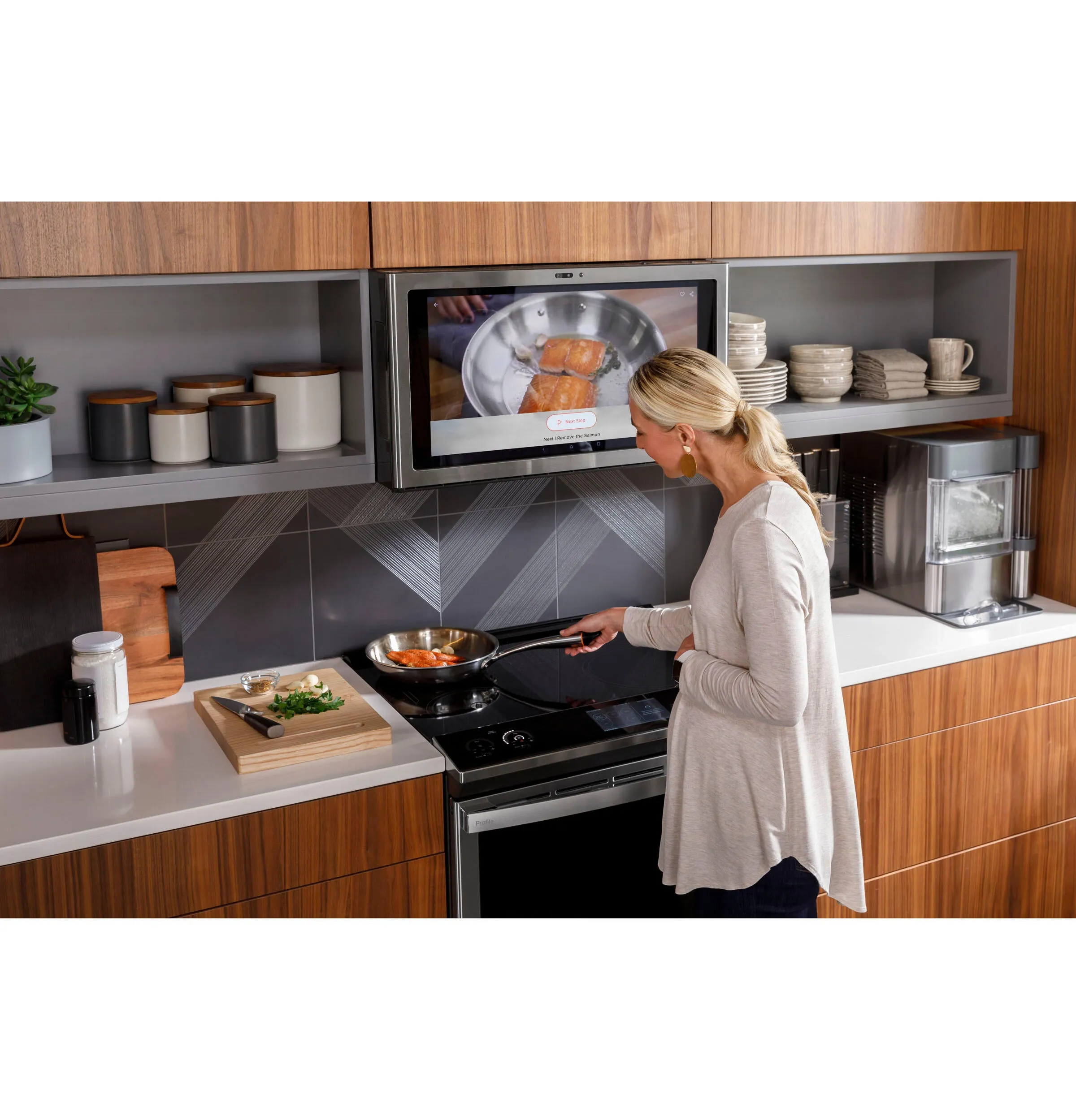 Ge Appliances PHS93XYPFS Ge Profile&#8482; 30" Smart Slide-In Front-Control Induction Fingerprint Resistant Range With In Oven Camera