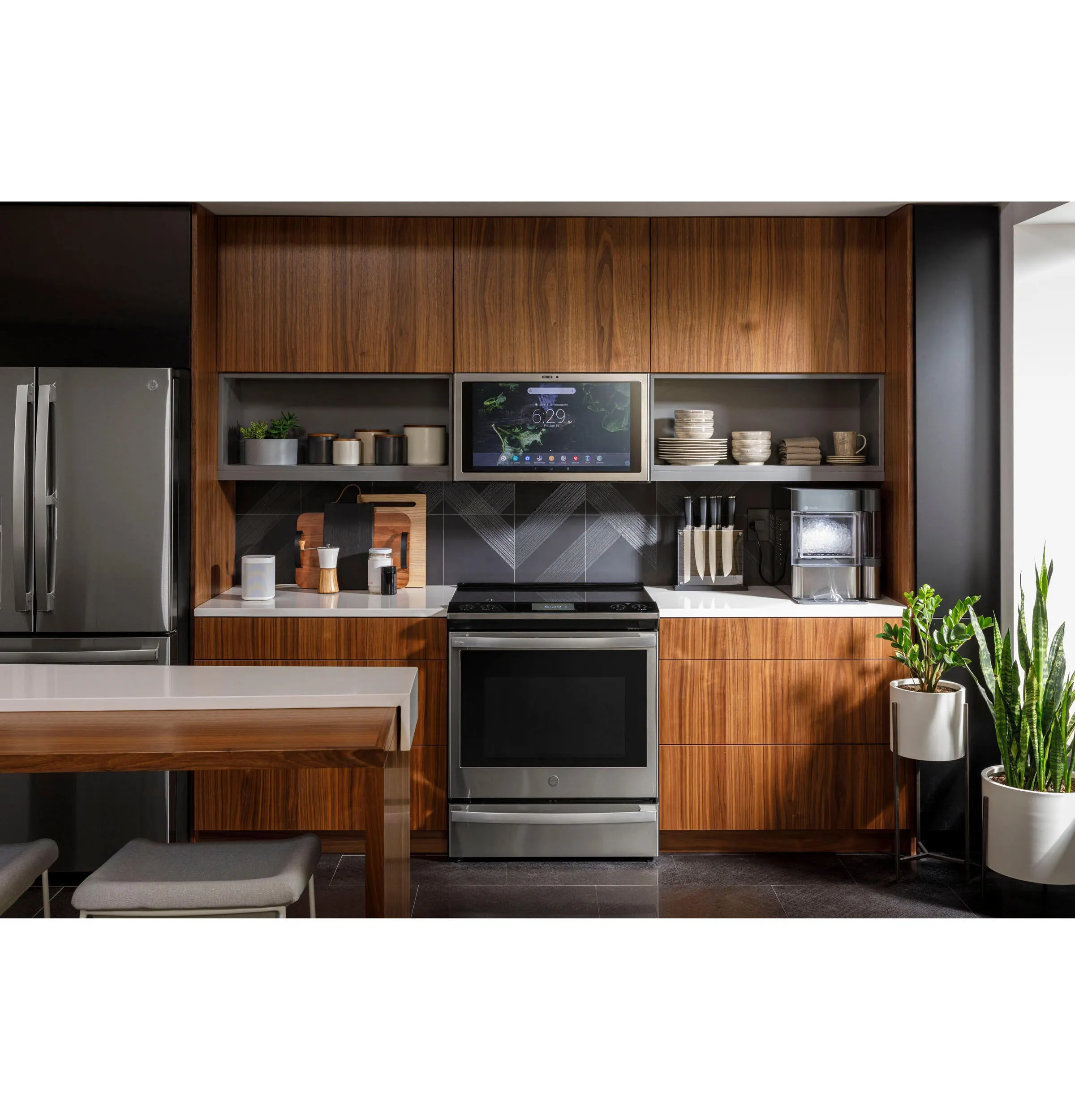 Ge Appliances PHS93XYPFS Ge Profile&#8482; 30" Smart Slide-In Front-Control Induction Fingerprint Resistant Range With In Oven Camera