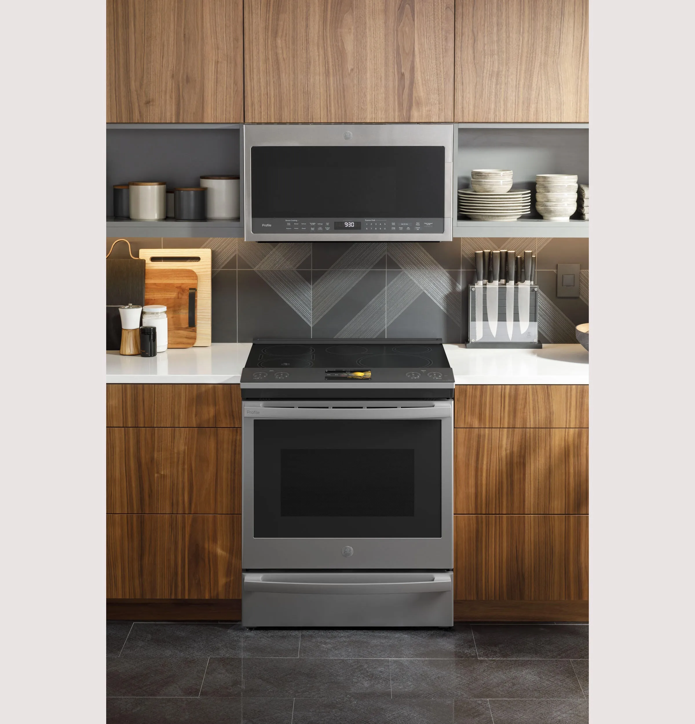 Ge Appliances PHS93XYPFS Ge Profile&#8482; 30" Smart Slide-In Front-Control Induction Fingerprint Resistant Range With In Oven Camera