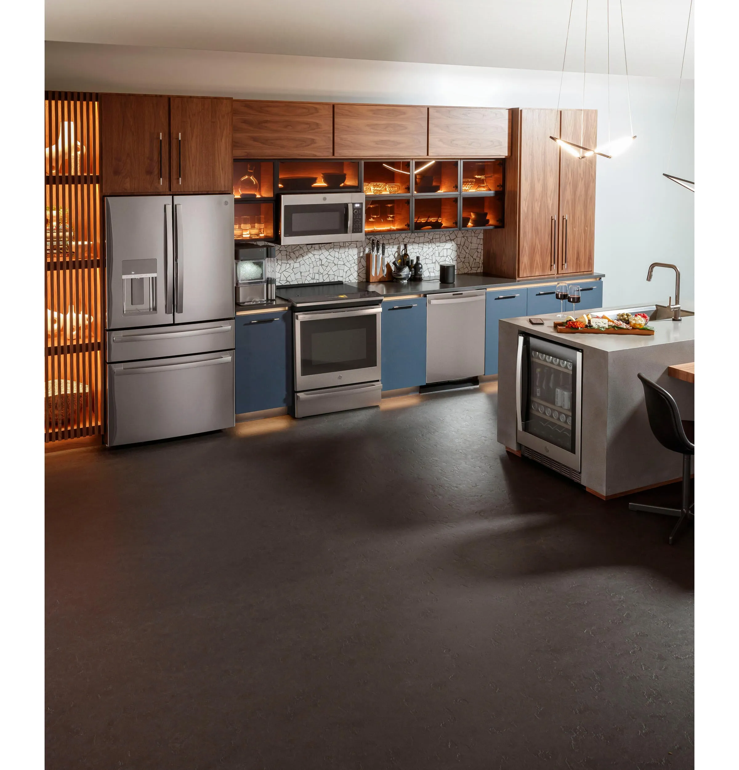 Ge Appliances PHS93XYPFS Ge Profile&#8482; 30" Smart Slide-In Front-Control Induction Fingerprint Resistant Range With In Oven Camera