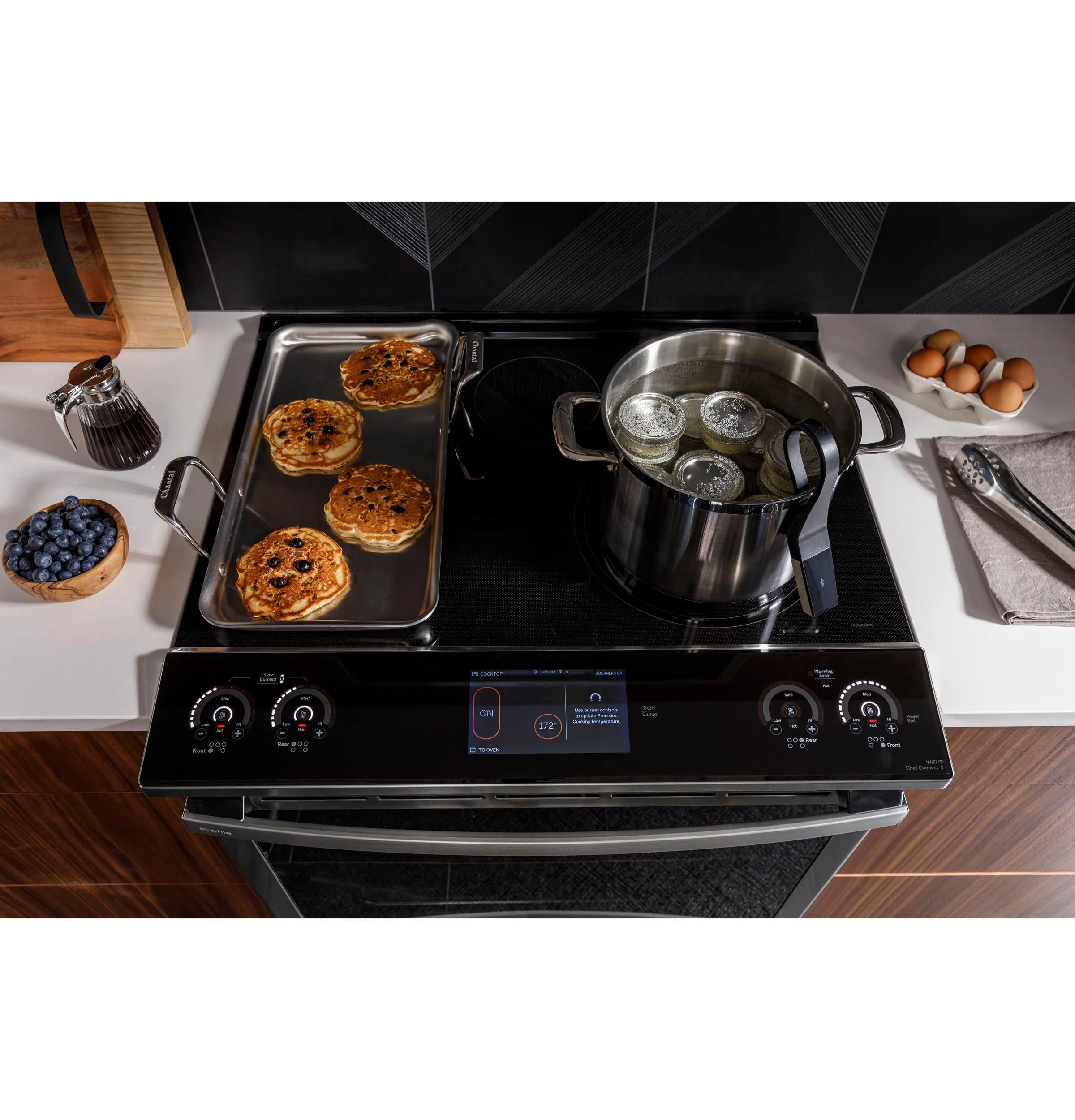 Ge Appliances PHS93XYPFS Ge Profile&#8482; 30" Smart Slide-In Front-Control Induction Fingerprint Resistant Range With In Oven Camera