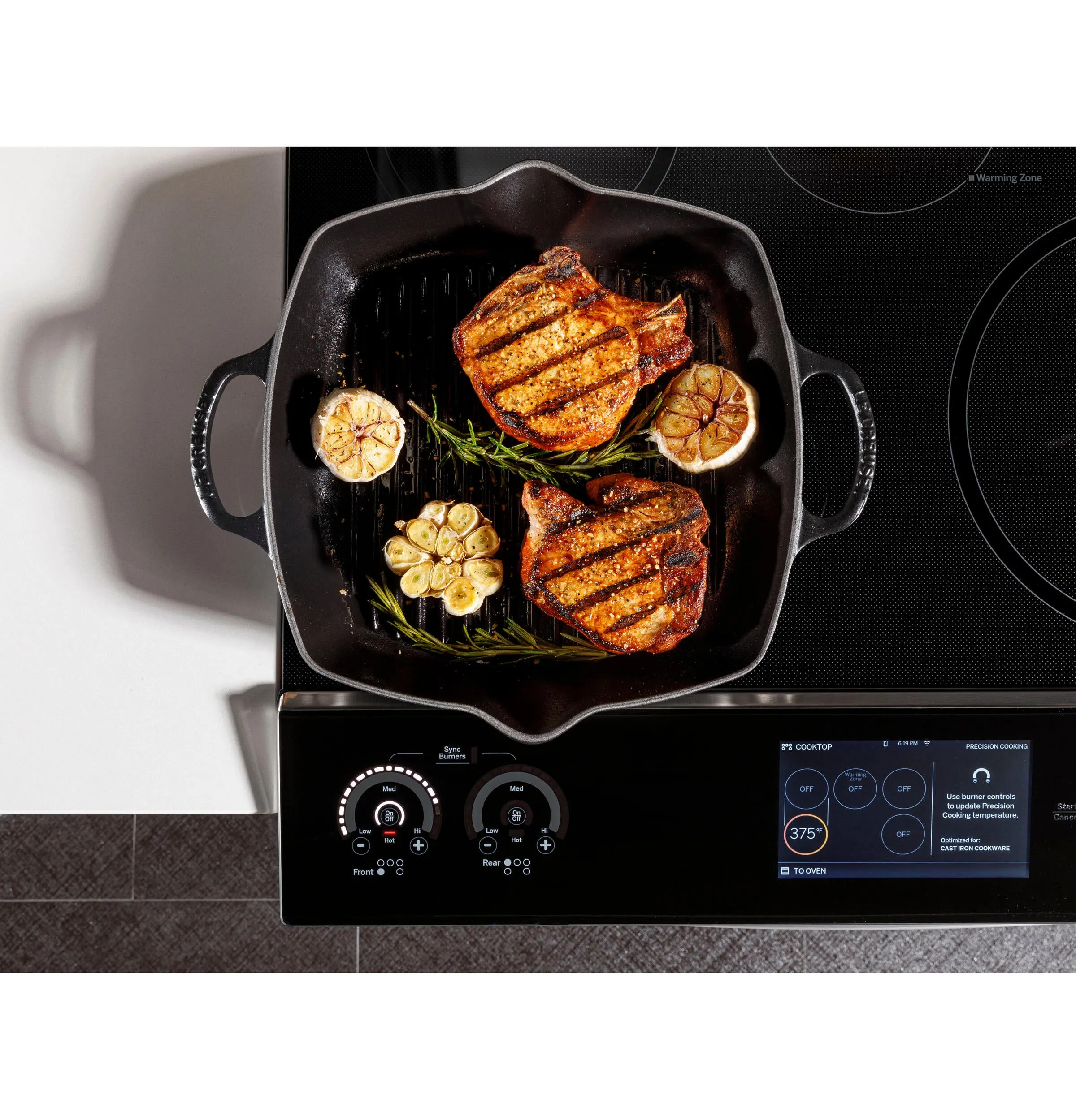 Ge Appliances PHS93XYPFS Ge Profile&#8482; 30" Smart Slide-In Front-Control Induction Fingerprint Resistant Range With In Oven Camera