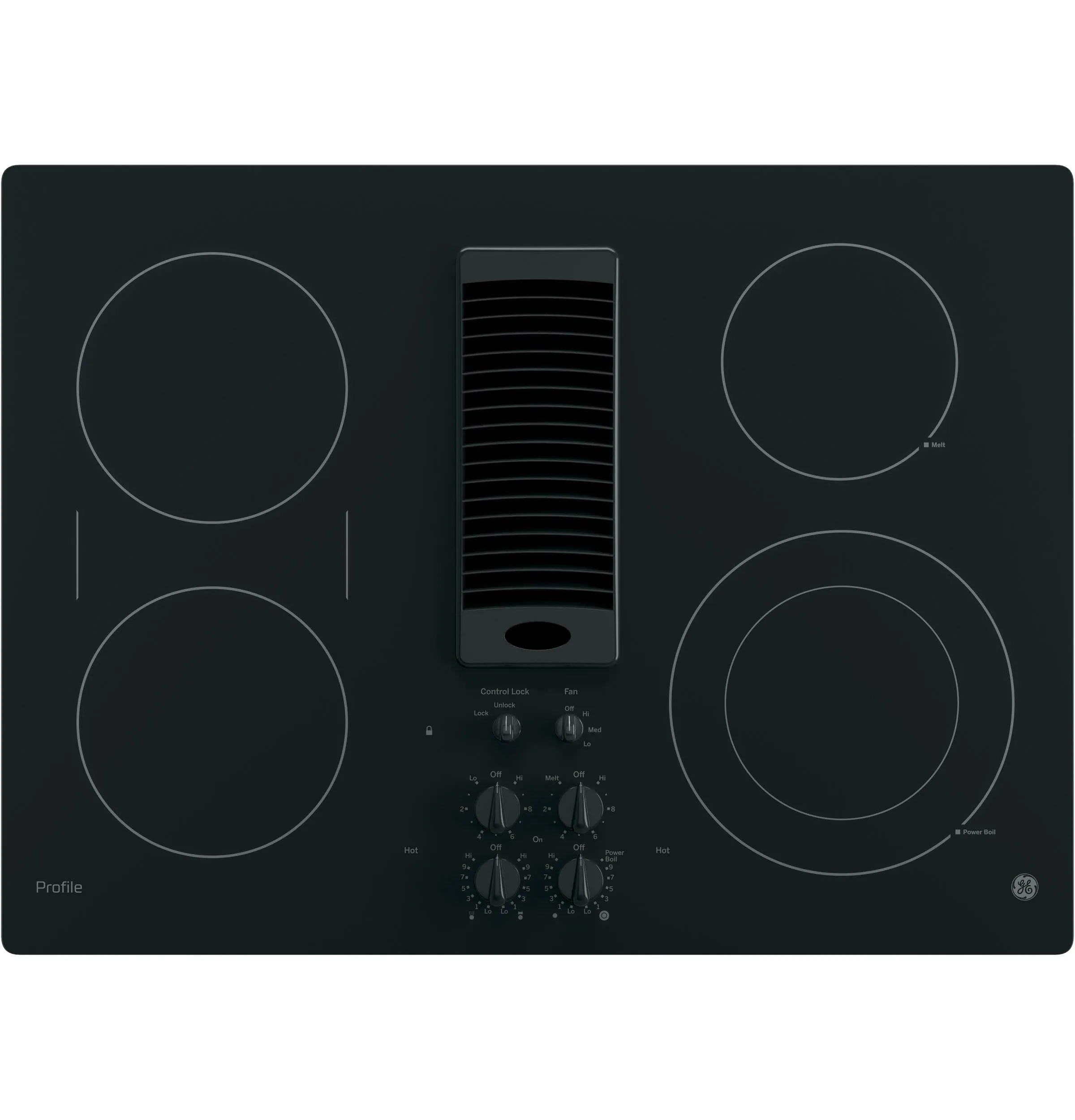 Ge Appliances PP9830DRBB Ge Profile&#8482; 30" Downdraft Electric Cooktop