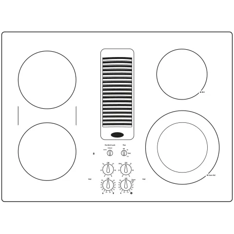 Ge Appliances PP9830DRBB Ge Profile&#8482; 30" Downdraft Electric Cooktop