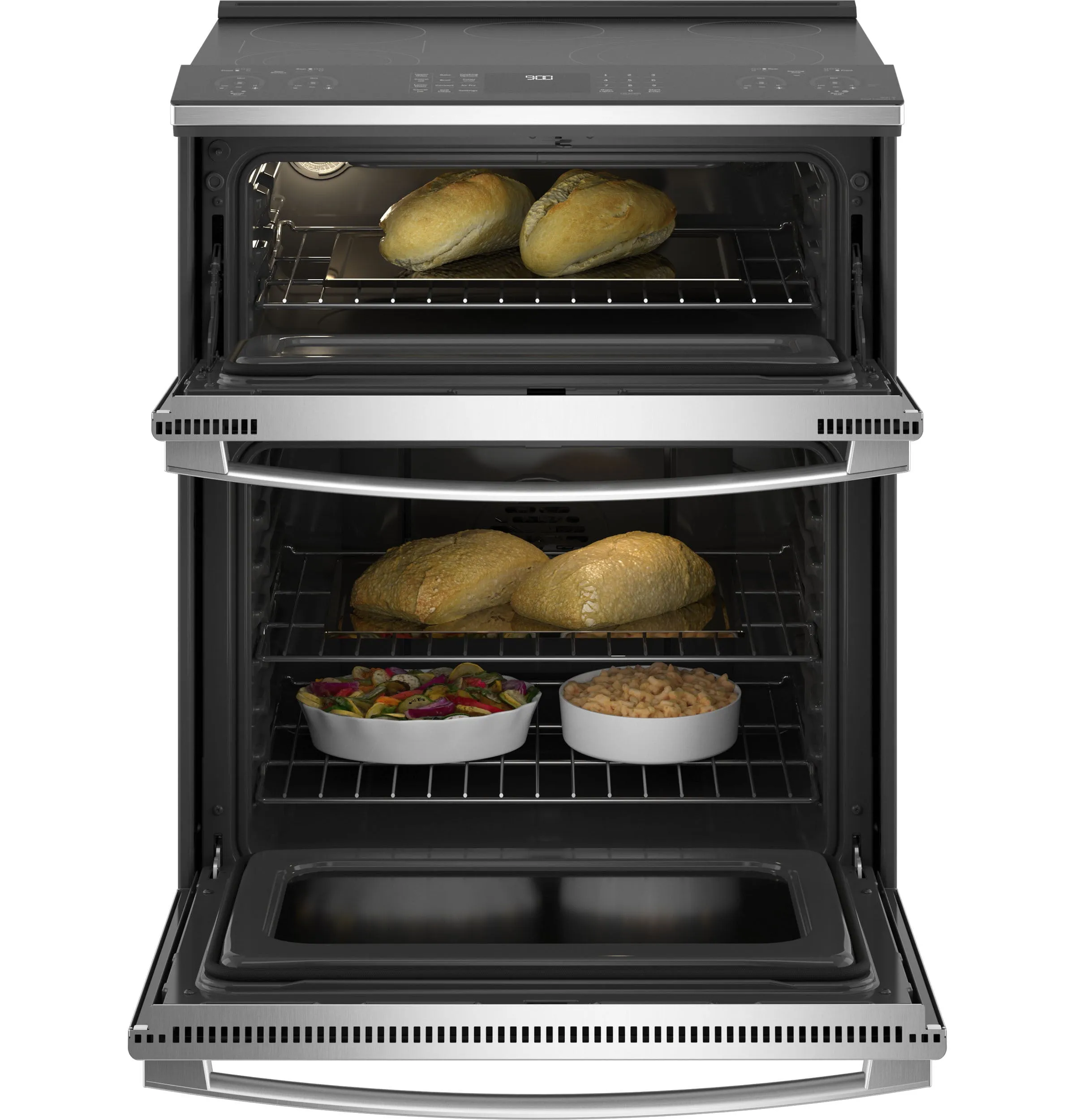 Ge Appliances PS960YPFS Ge Profile&#8482; 30" Smart Slide-In Electric Double Oven Convection Fingerprint Resistant Range