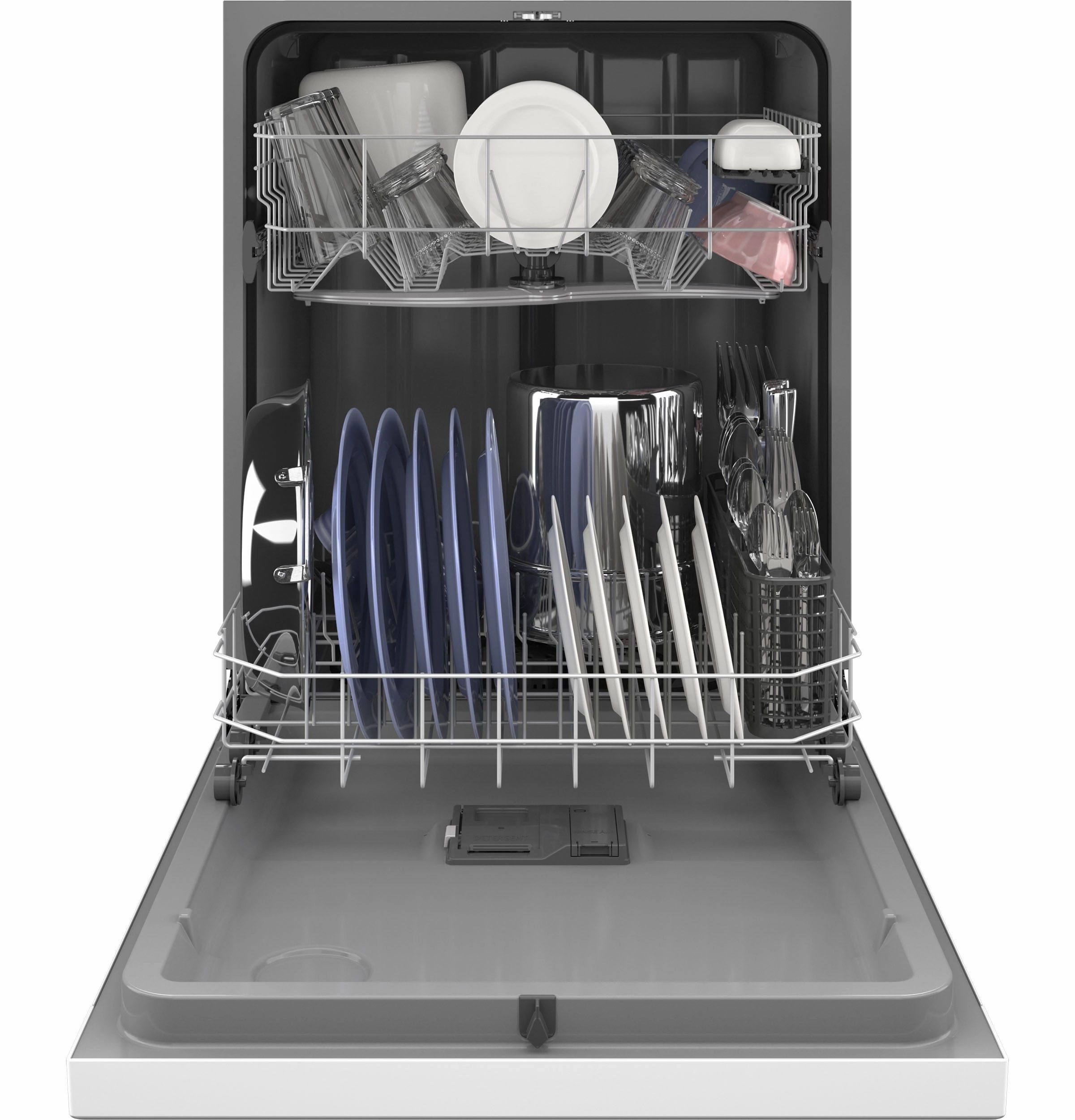 Ge Appliances GDF535PGRWW Ge Dishwasher With Front Controls