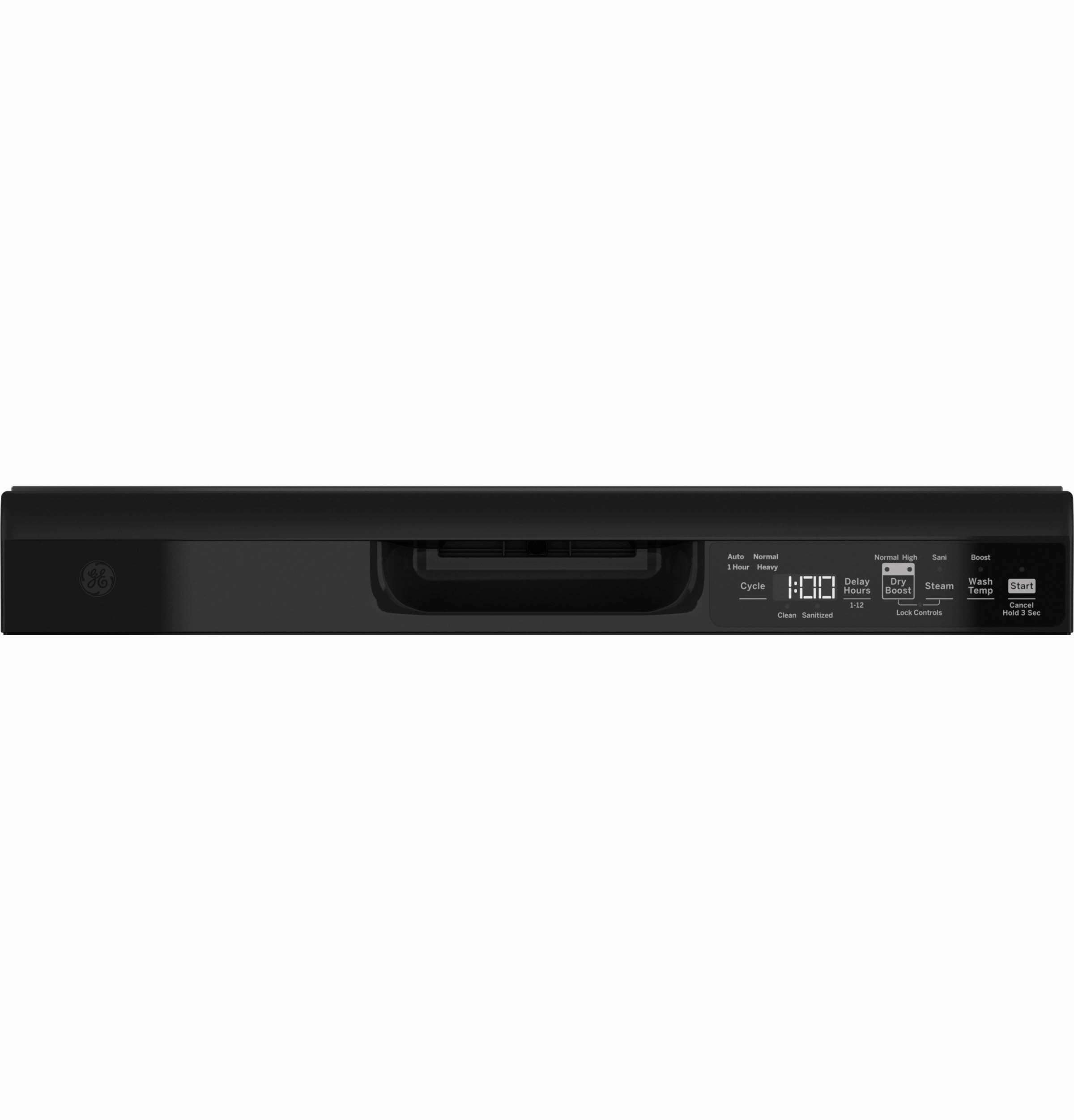 Ge Appliances GDF550PGRBB Ge Front Control With Plastic Interior Dishwasher With Sanitize Cycle & Dry Boost