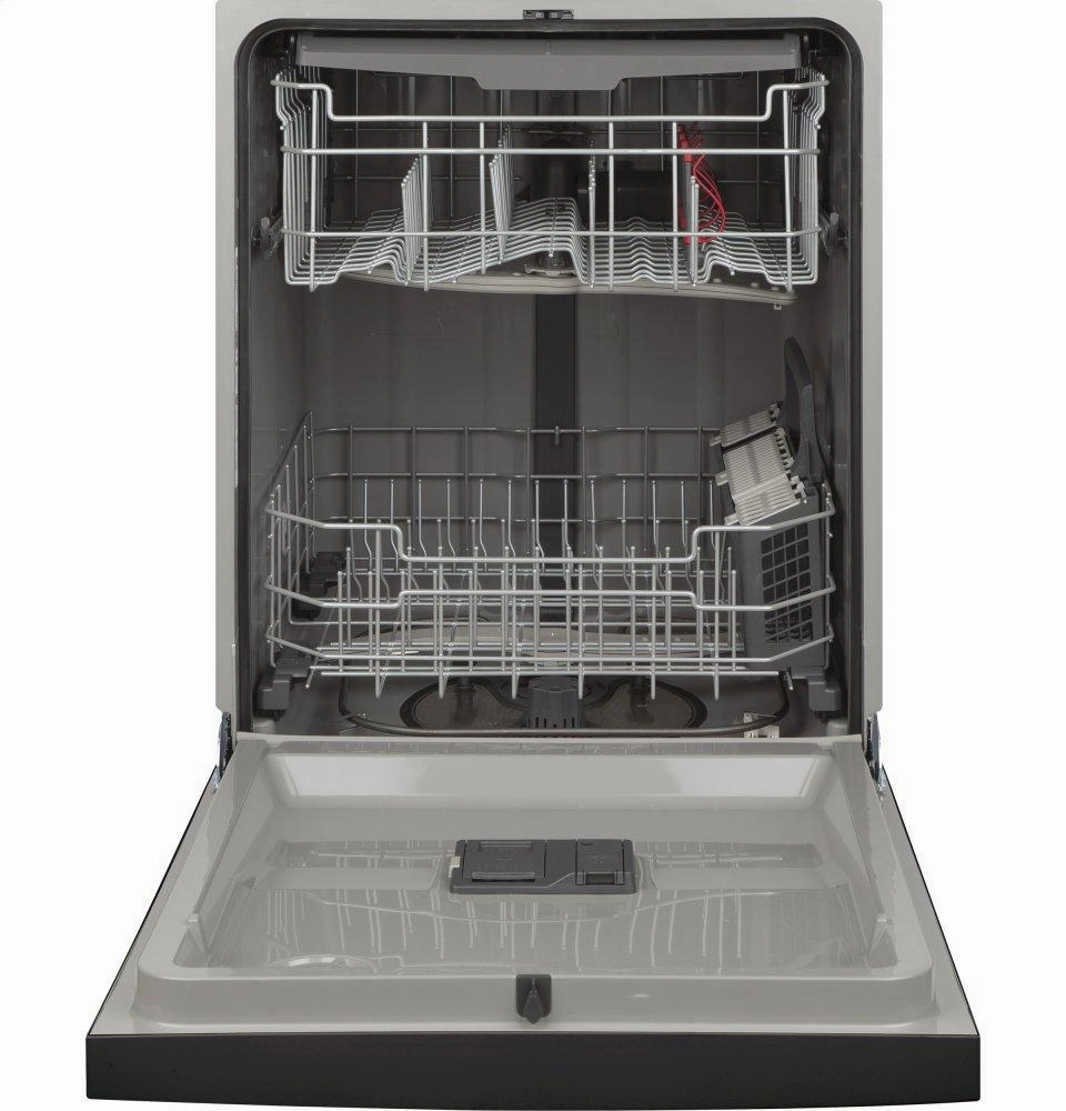 Ge Appliances GDF630PGMBB Ge Front Control With Plastic Interior Dishwasher With Sanitize Cycle & Dry Boost