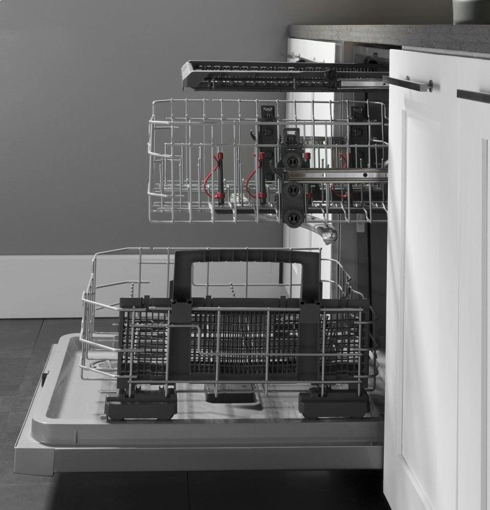 Ge Appliances GDF630PGMBB Ge Front Control With Plastic Interior Dishwasher With Sanitize Cycle & Dry Boost