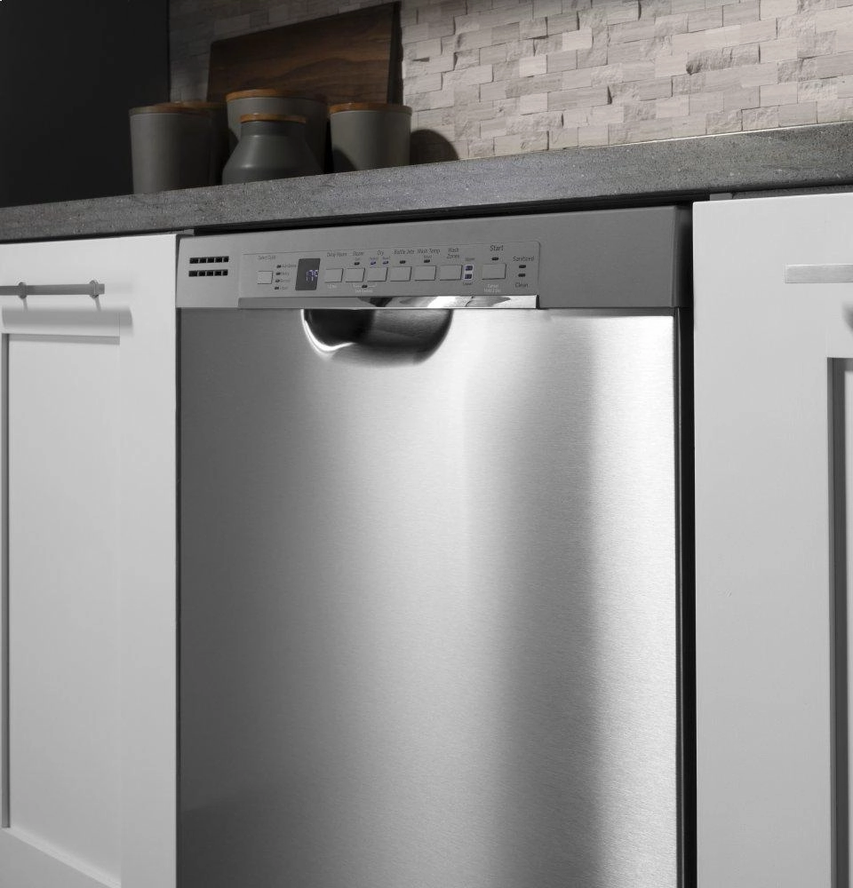 Ge Appliances GDF630PGMBB Ge Front Control With Plastic Interior Dishwasher With Sanitize Cycle & Dry Boost