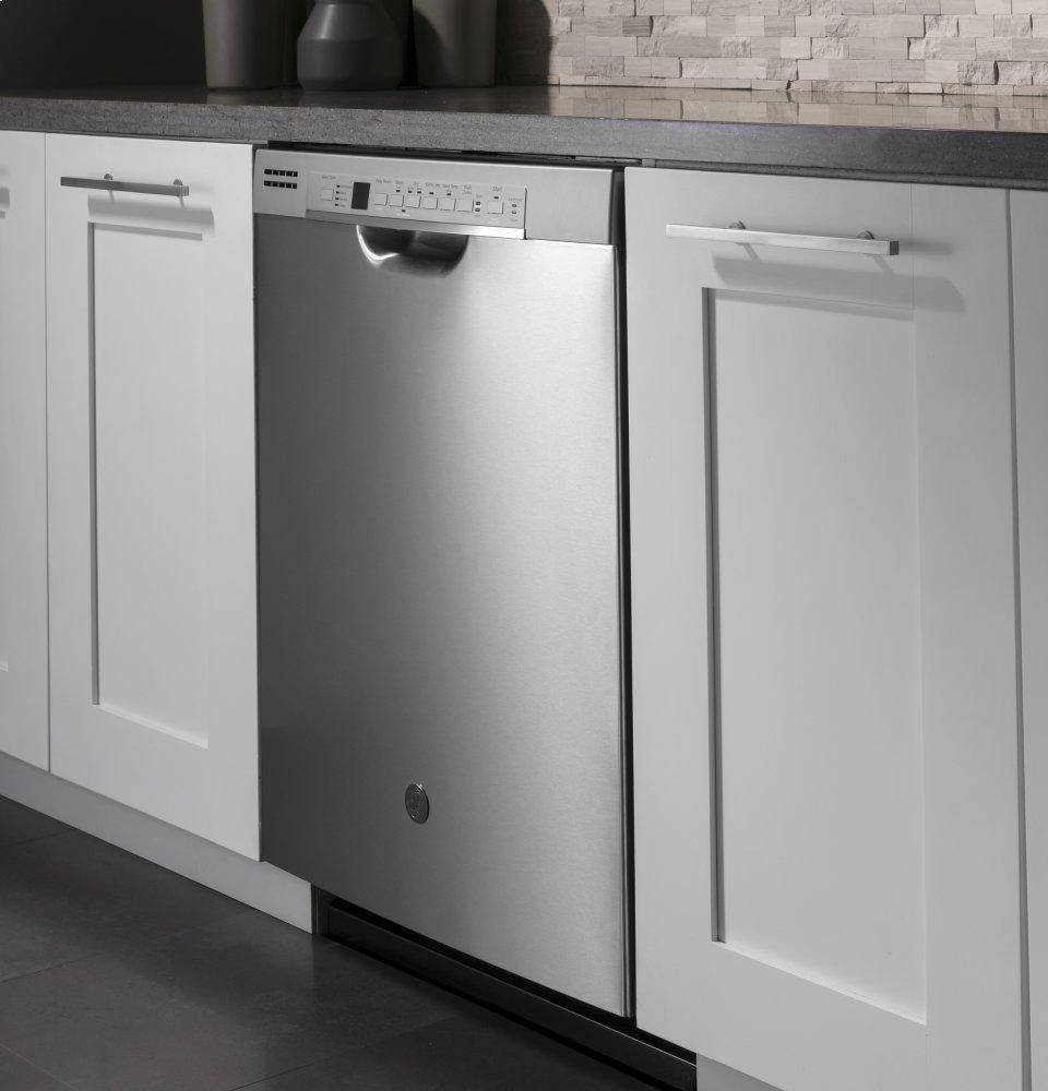 Ge Appliances GDF630PGMWW Ge Front Control With Plastic Interior Dishwasher With Sanitize Cycle & Dry Boost