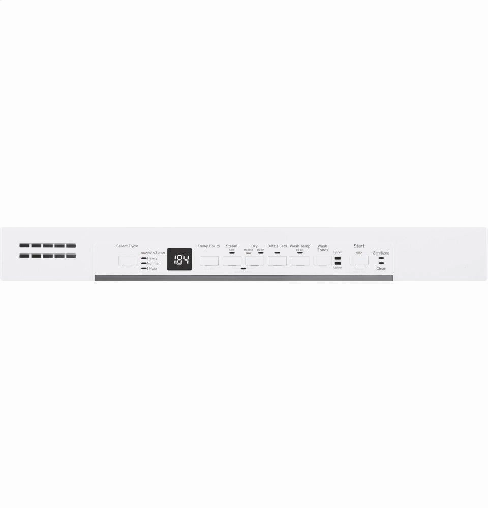 Ge Appliances GDF630PGMWW Ge Front Control With Plastic Interior Dishwasher With Sanitize Cycle & Dry Boost