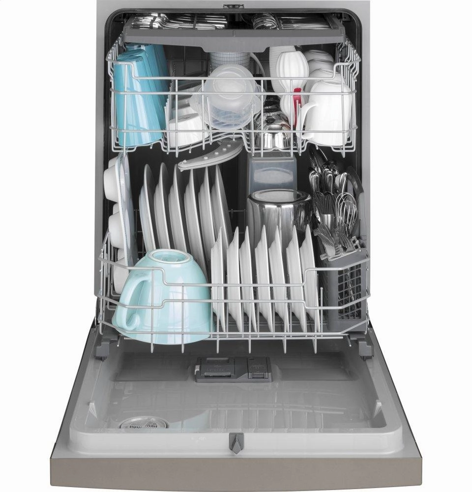 Ge Appliances GDF630PMMES Ge Front Control With Plastic Interior Dishwasher With Sanitize Cycle & Dry Boost