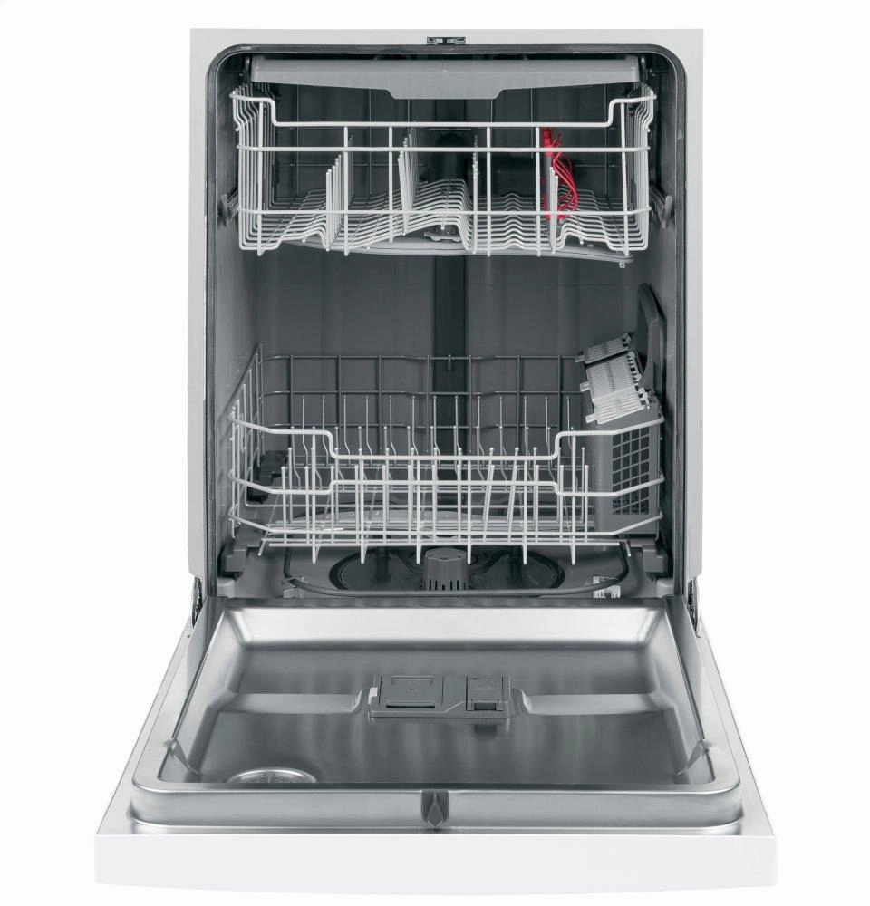 Ge Appliances GDF640HGMWW Ge Front Control With Stainless Interior Door Dishwasher With Sanitize Cycle & Dry Boost