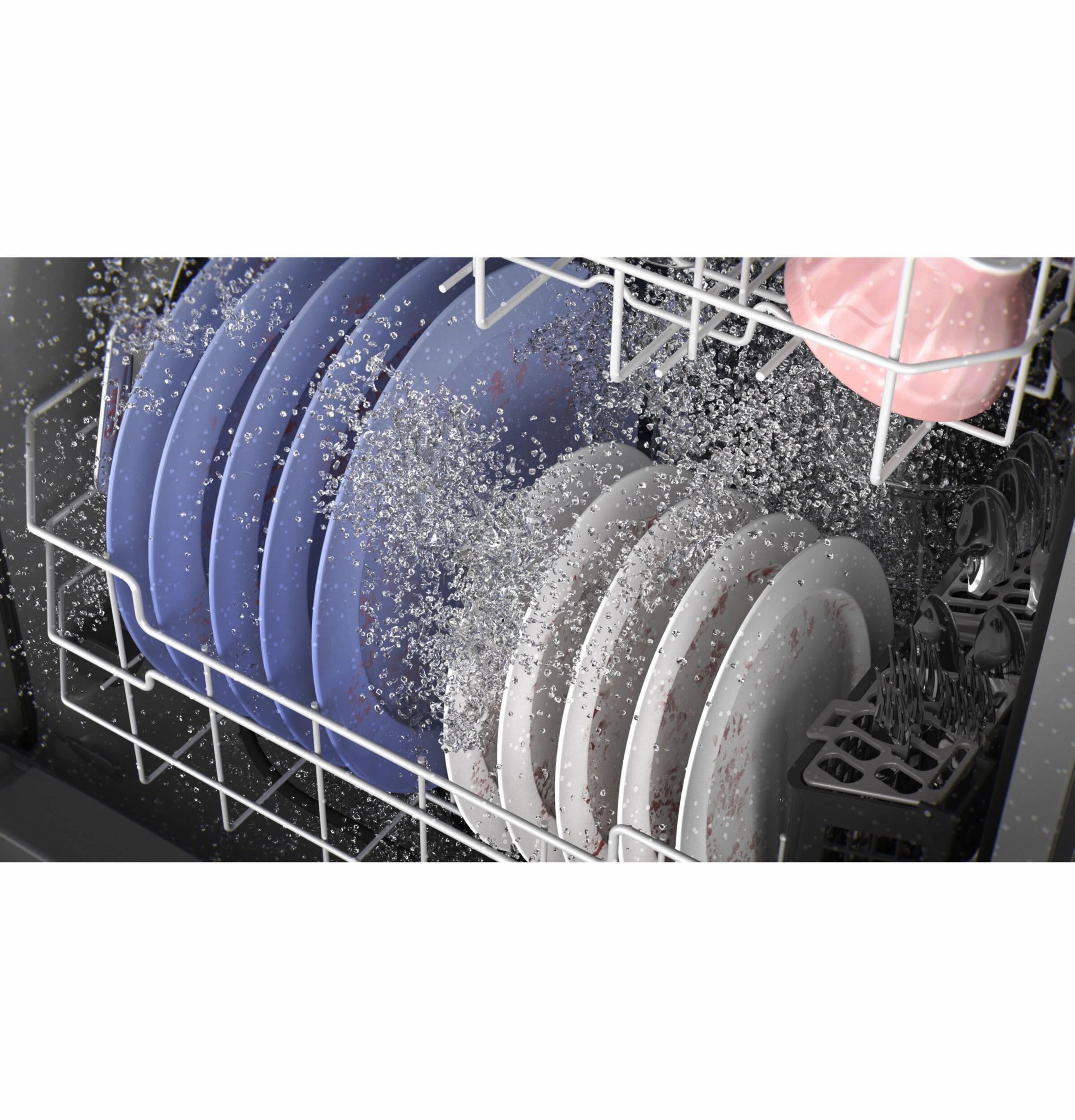 Ge Appliances GDP630PGRBB Ge Top Control With Plastic Interior Dishwasher With Sanitize Cycle & Dry Boost