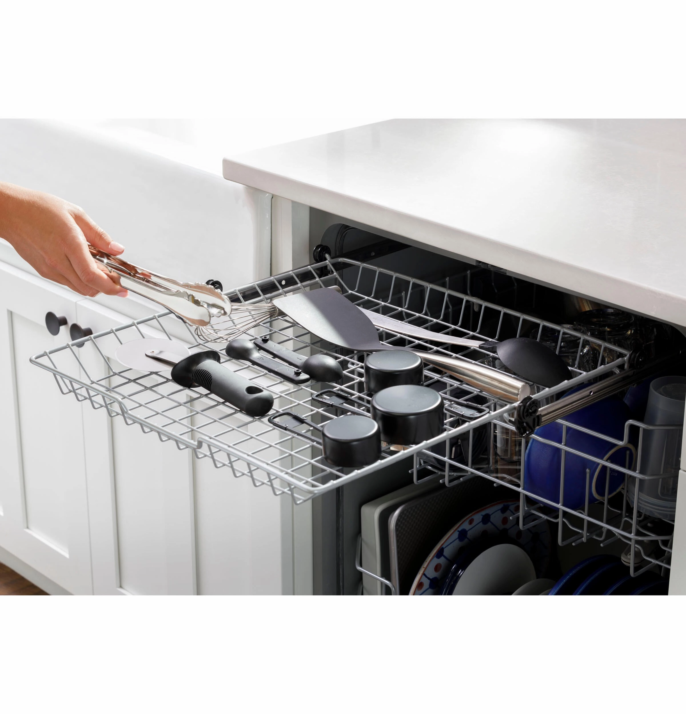 Ge Appliances GDP630PGRBB Ge Top Control With Plastic Interior Dishwasher With Sanitize Cycle & Dry Boost