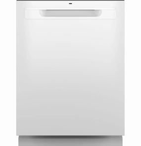 Ge Appliances GDP630PGRWW Ge Top Control With Plastic Interior Dishwasher With Sanitize Cycle & Dry Boost