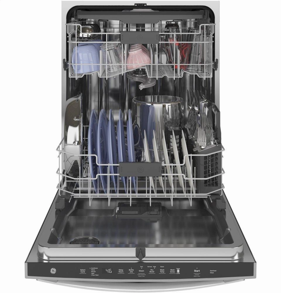 Ge Appliances GDP665SYNFS Ge Fingerprint Resistant Top Control With Stainless Steel Interior Dishwasher With Sanitize Cycle & Dry Boost With Fan Assist