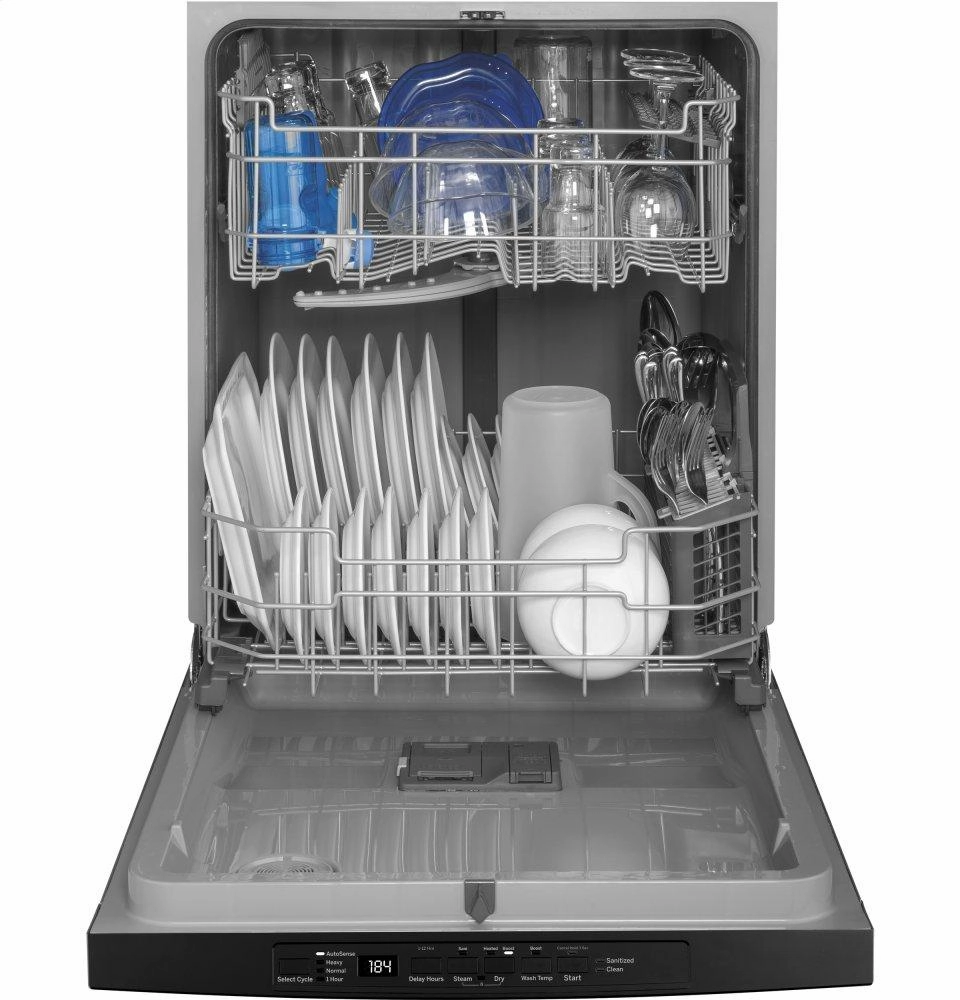 Ge Appliances GDT530PGPBB Ge Top Control With Plastic Interior Dishwasher With Sanitize Cycle & Dry Boost