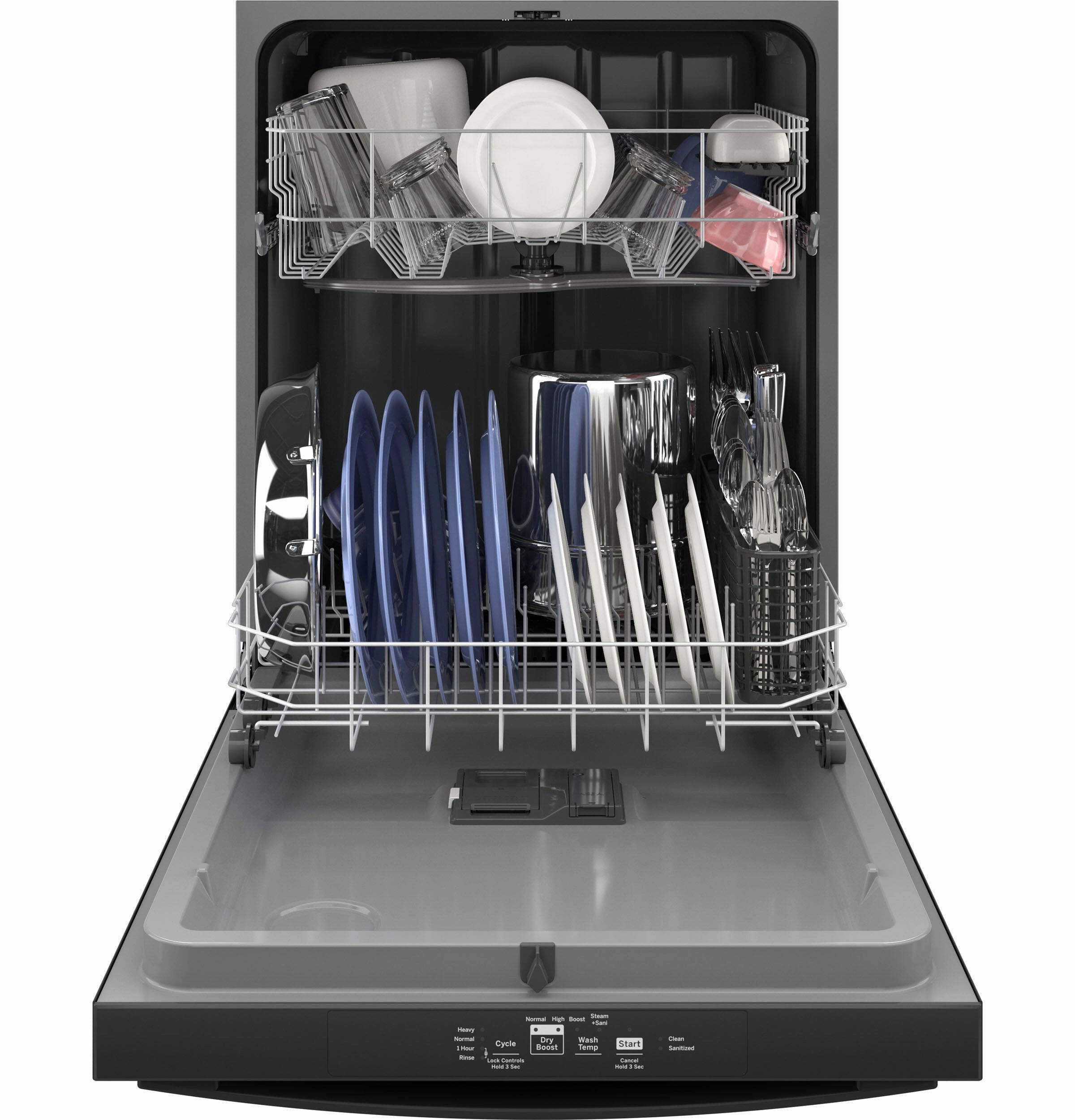 Ge Appliances GDT535PGRBB Ge Top Control With Plastic Interior Dishwasher With Sanitize Cycle & Dry Boost