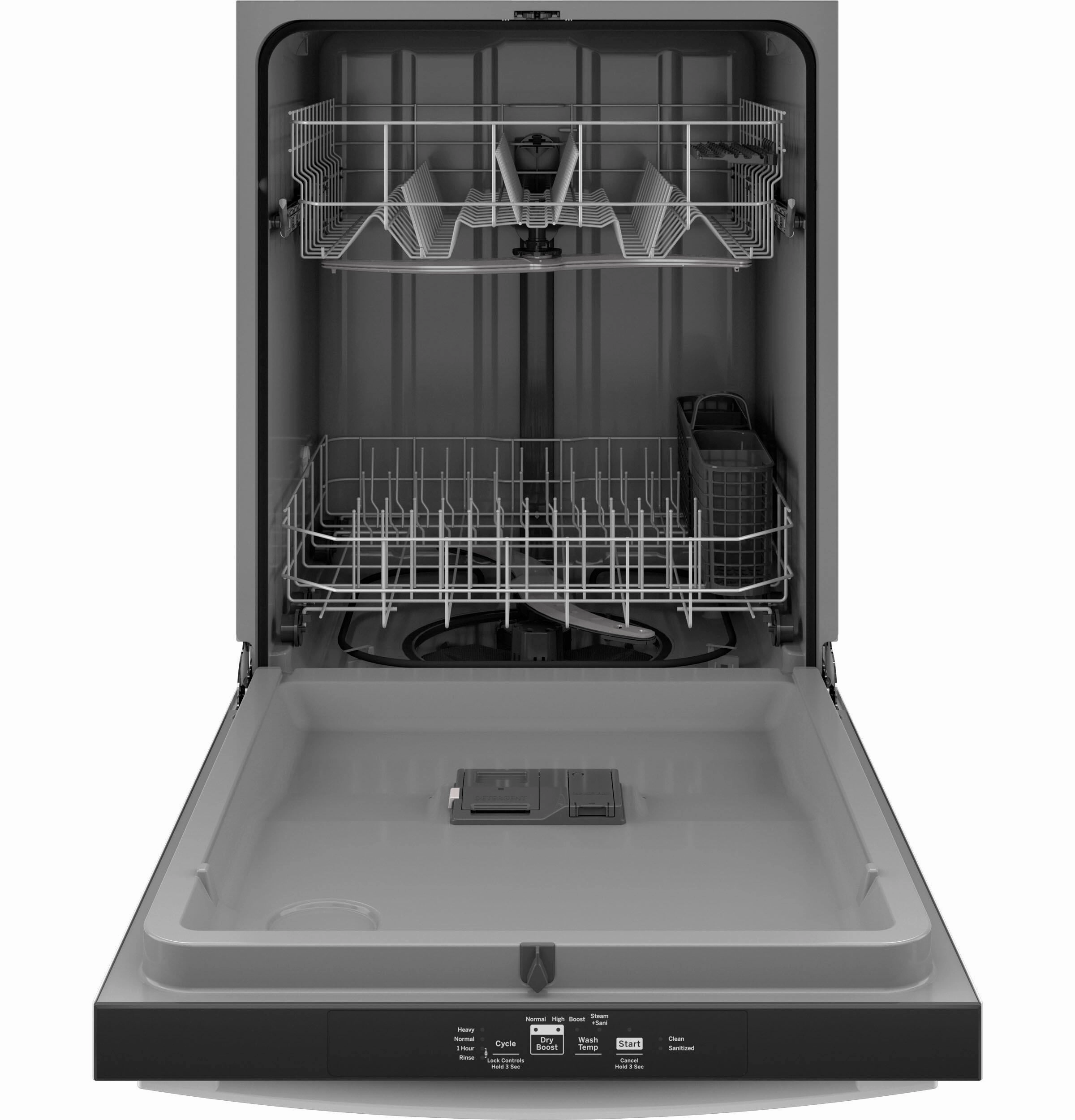 Ge Appliances GDT535PGRWW Ge Top Control With Plastic Interior Dishwasher With Sanitize Cycle & Dry Boost