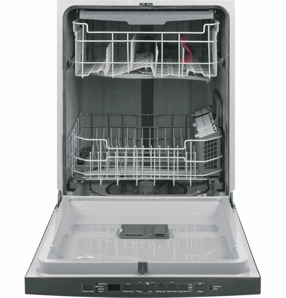 Ge Appliances GDT630PGMBB Ge Top Control With Plastic Interior Dishwasher With Sanitize Cycle & Dry Boost