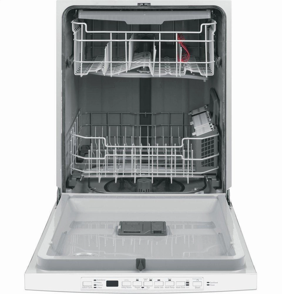 Ge Appliances GDT630PGMWW Ge Top Control With Plastic Interior Dishwasher With Sanitize Cycle & Dry Boost