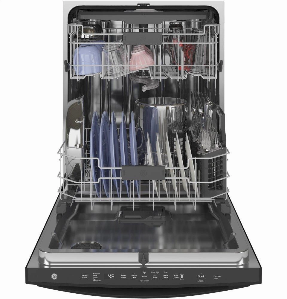 Ge Appliances GDT665SGNBB Ge Top Control With Stainless Steel Interior Dishwasher With Sanitize Cycle & Dry Boost With Fan Assist