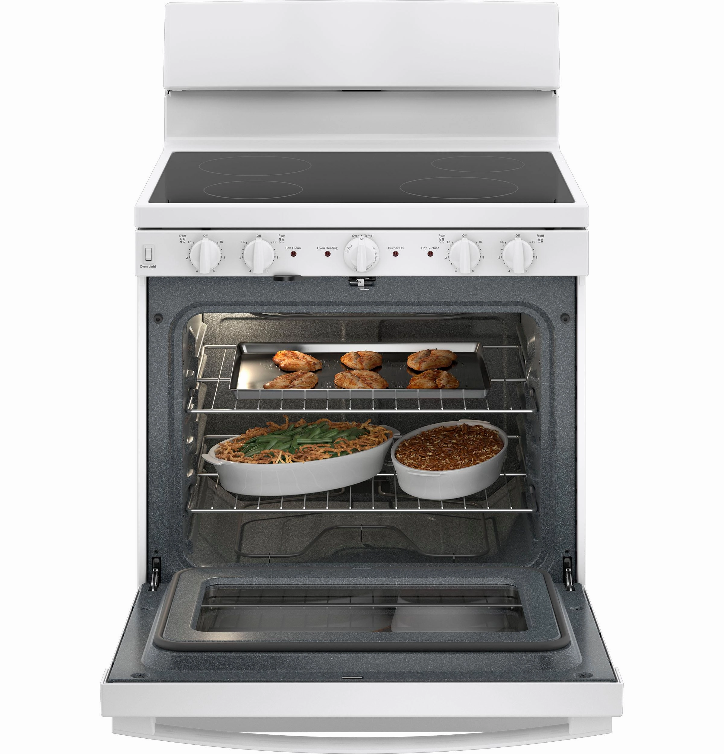 Ge Appliances JB480DYWW Ge Energy Star 30" Free-Standing Electric Radiant Smooth Cooktop Range