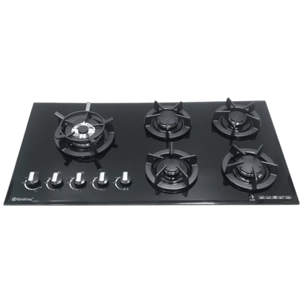 Goldline Avard GLDUAL5BZLPG-CAST 93cm Gas Cooktop