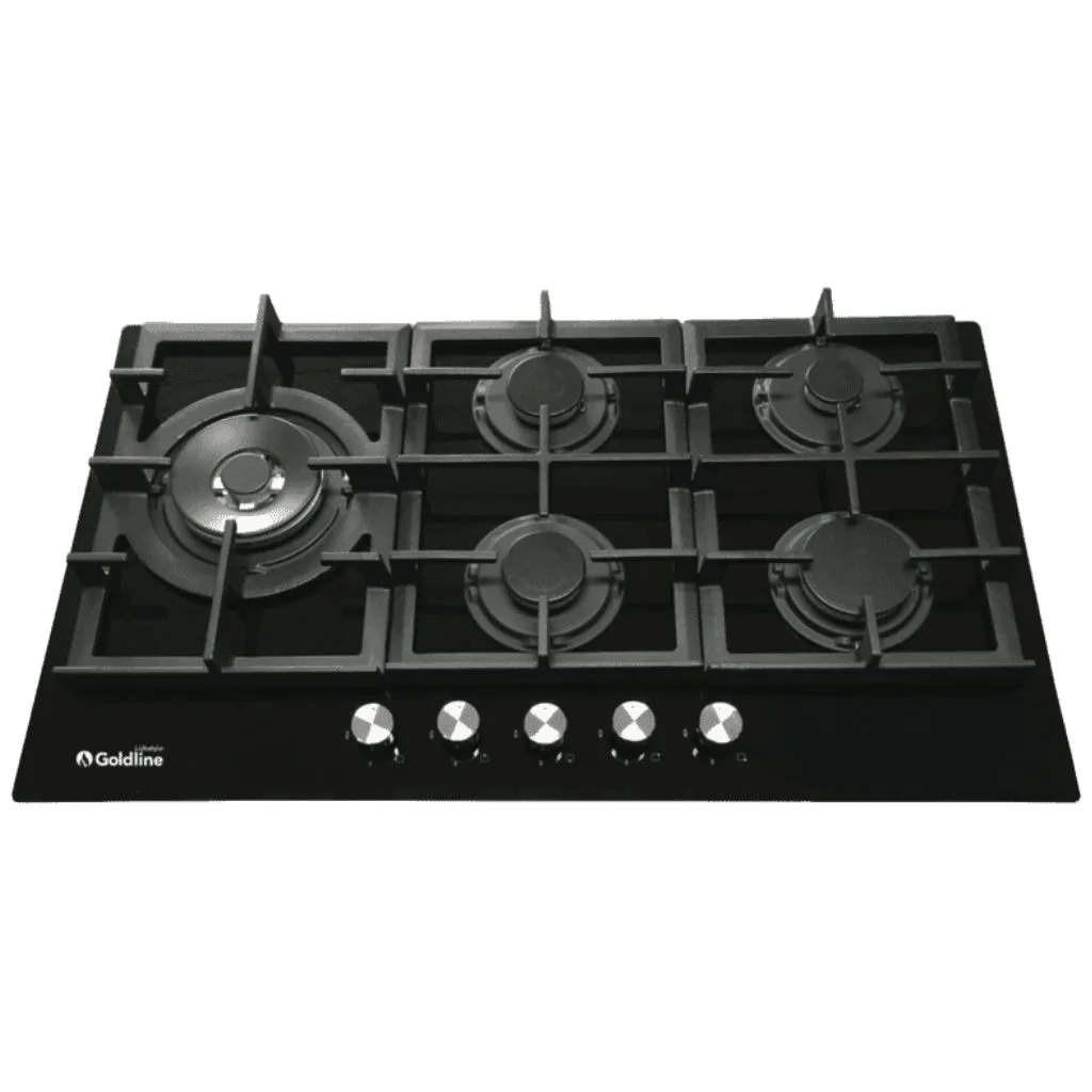 GOLDLINE GLS5-90B1 5 burner dual control 90cm gas cooktop