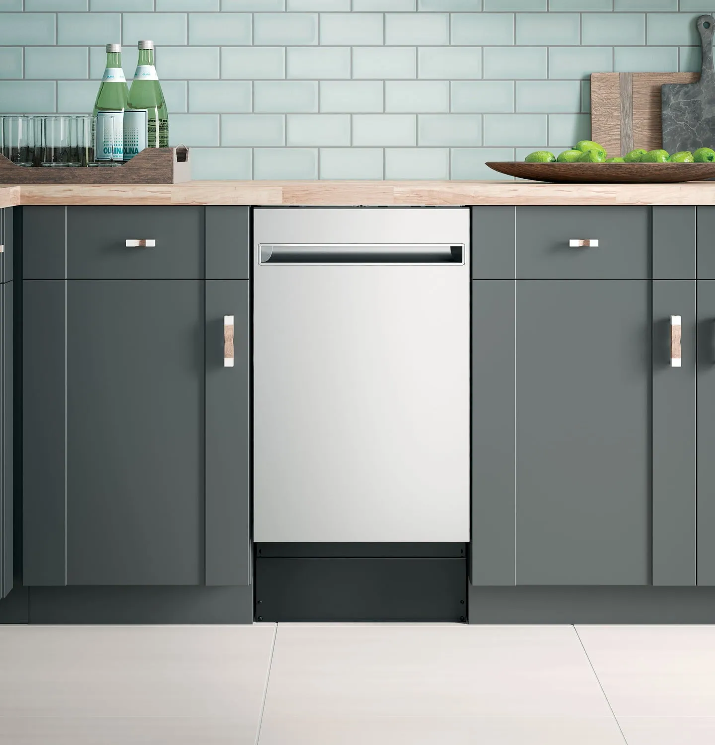 Haier QDT125SSLSS Haier 18" Stainless Steel Interior Dishwasher With Sanitize Cycle