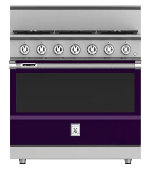 Hestan KRD364GDNGPP 36" 4-Burner Dual Fuel Range With 12" Griddle - Natural Gas - Purple / Lush