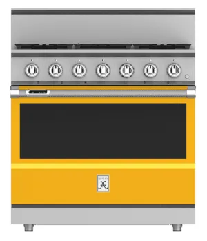 Hestan KRD365NGYW 36" 5-Burner Dual Fuel Range - Natural Gas - Yellow / Sol