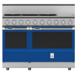 Hestan KRD485GDNGBU 48" 5-Burner Dual Fuel Range With 12" Griddle - Natural Gas - Blue / Prince