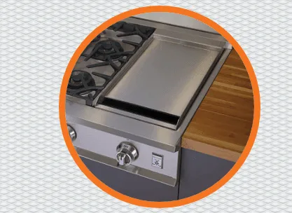 Hestan KRT484GDLPBU 48" 4-Burner Rangetop With 24" Griddle - Liquid Propane - Blue / Prince