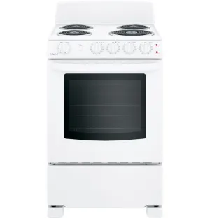 Hotpoint RAS240DMWW Hotpoint 24" Electric Free-Standing Front-Control Range