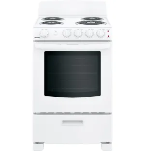 Hotpoint RAS300DMWW Hotpoint 24" Free-Standing Front-Control Electric Range