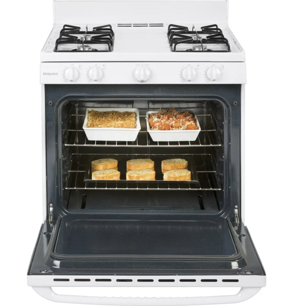 Hotpoint RGBS100DMWW Hotpoint 30" Free-Standing Gas Range