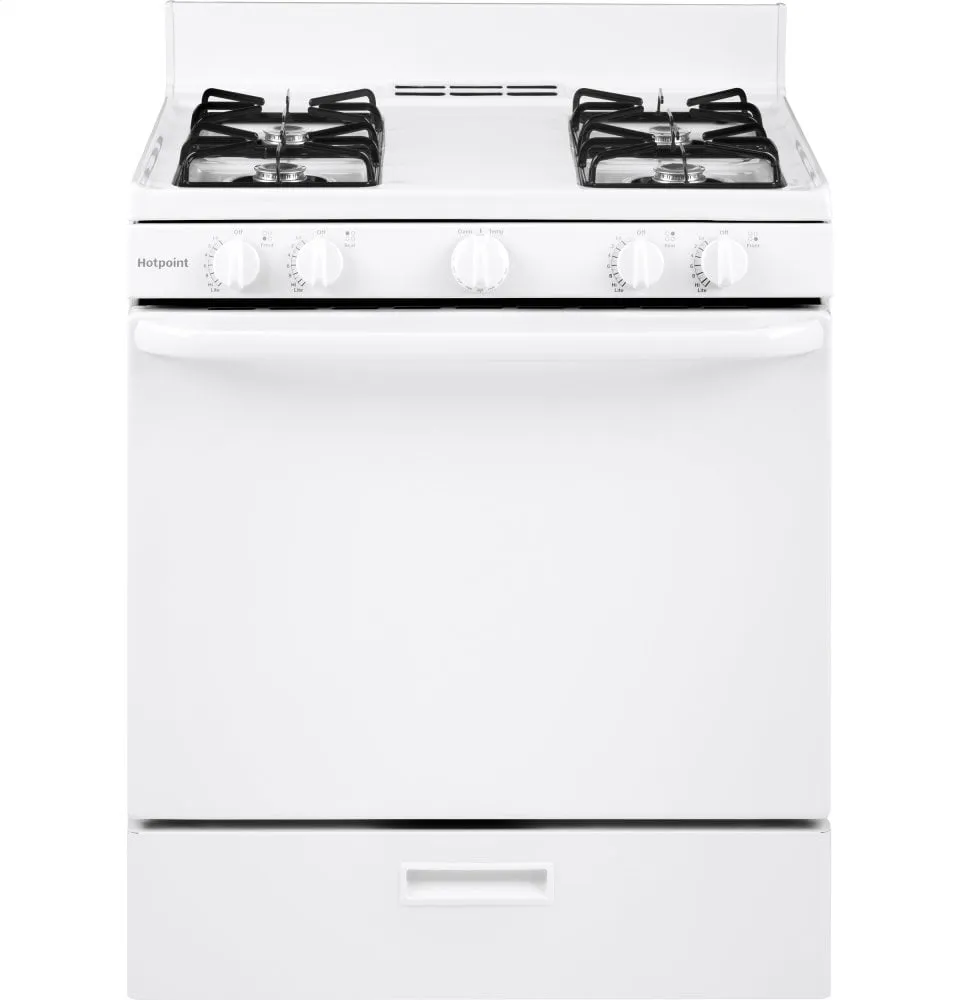 Hotpoint RGBS100DMWW Hotpoint 30" Free-Standing Gas Range