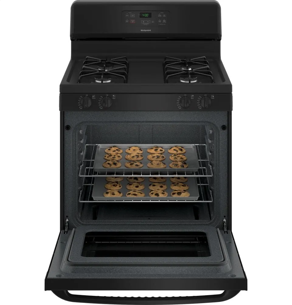 Hotpoint RGBS400DMBB Hotpoint 30" Free-Standing Standard Clean Gas Range