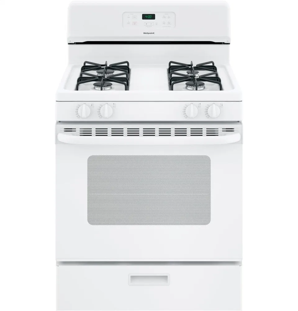 Hotpoint RGBS400DMWW Hotpoint 30" Free-Standing Standard Clean Gas Range