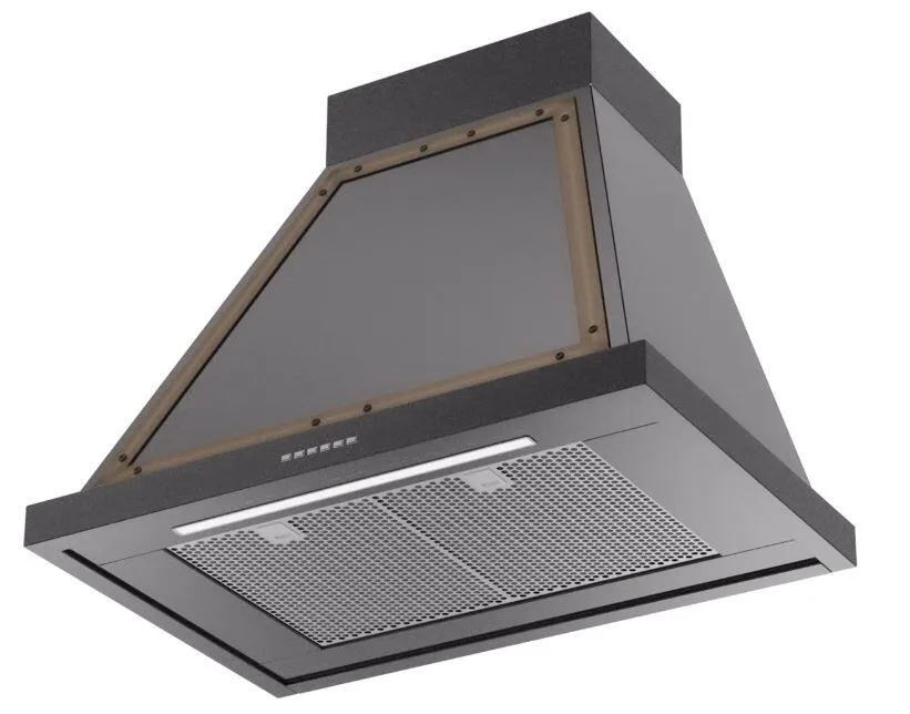 Ilve UANB30BKB Nostalgie 30 Inch Glossy Black Wall Mount Convertible Range Hood