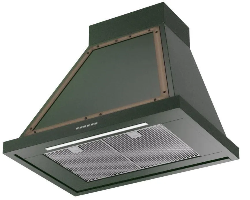 Ilve UANB30EGB Nostalgie 30 Inch Emerald Green Wall Mount Convertible Range Hood