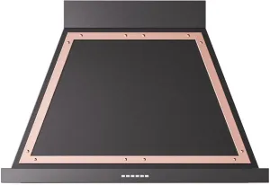 Ilve UANB36BKP Ilve Uanb36Bkp Nostalgie 36" Hood In Glossy Black With Copper Trim